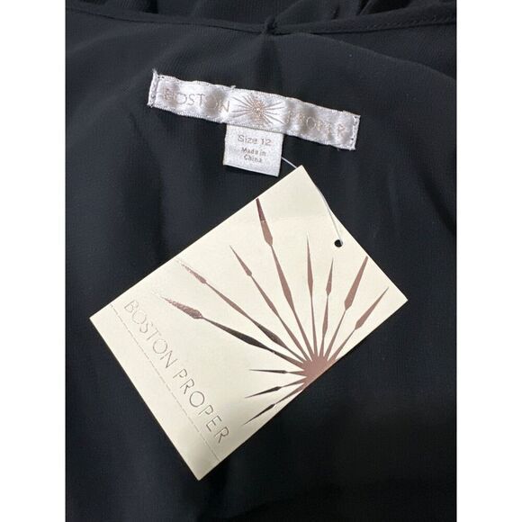 NWT Boston Proper Womens Dress 12 M Ruffle Fairy Vamp Witchy - Picture 7 of 7